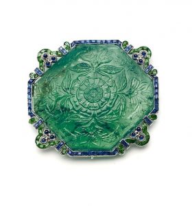 Cartier Emerald and sapphire brooch