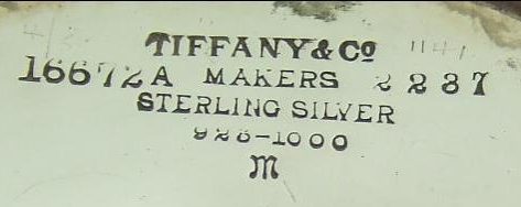 Tiffany & Co Makers Mark c1900 to 1940