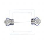 VAN CLEEF & ARPELS - an Art Deco platinum diamond, and gem-set brooch