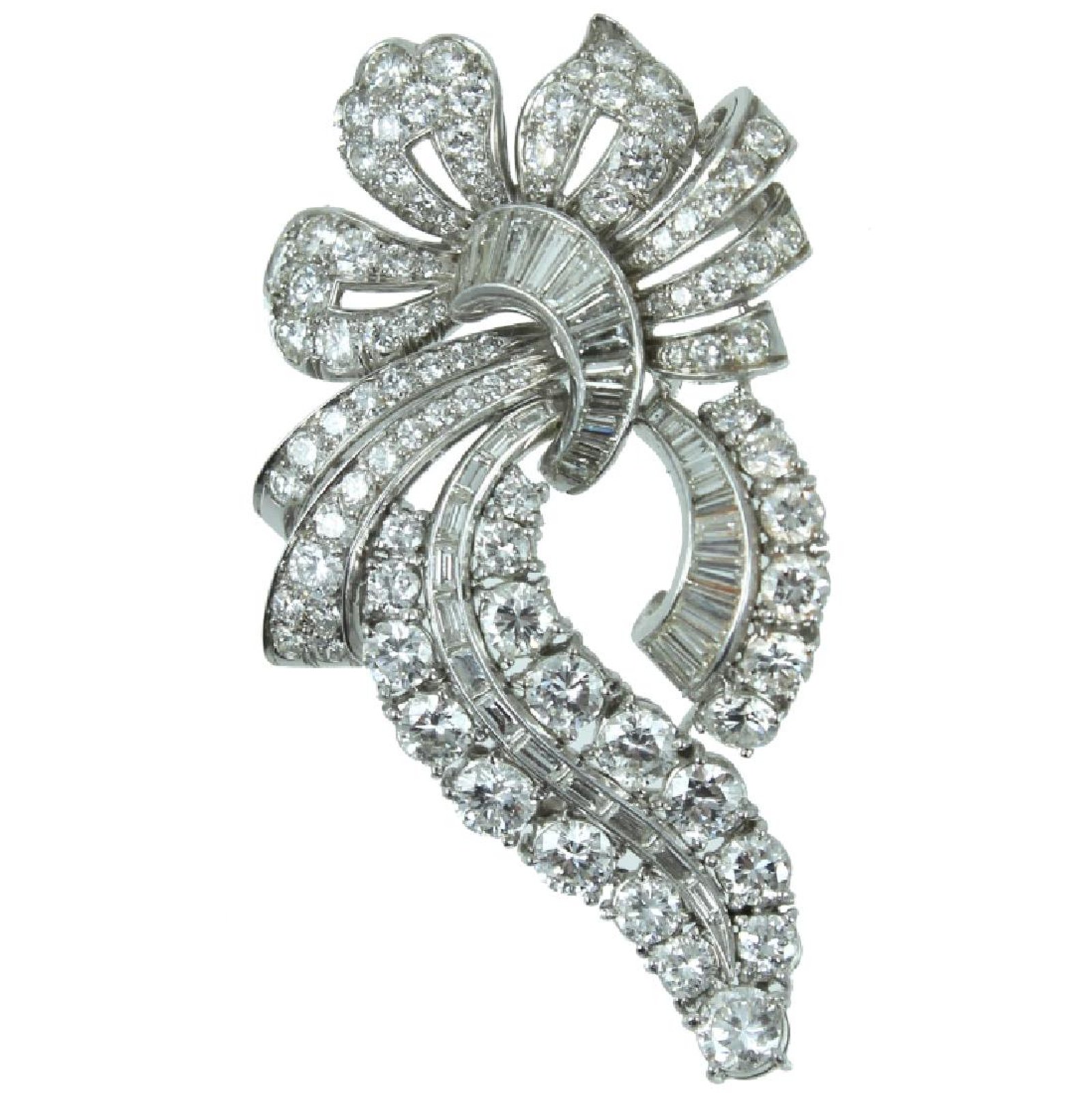 Platinum Diamond Brooches Information > Antique Brooches